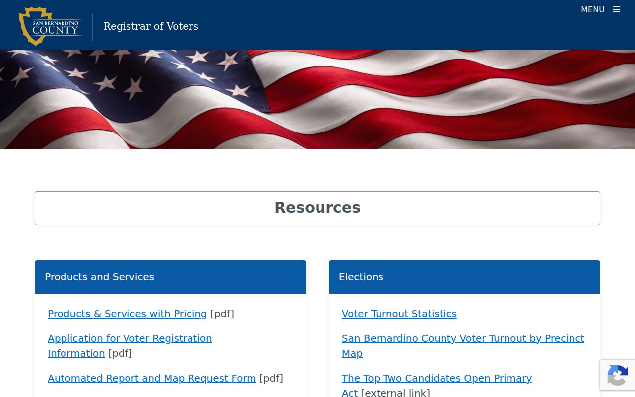 Yucca Valley voter file resources and county election data exports